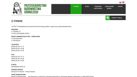 Alpex  Przedsiębiorstwo Budownictwa Górniczego sp. z o.o.